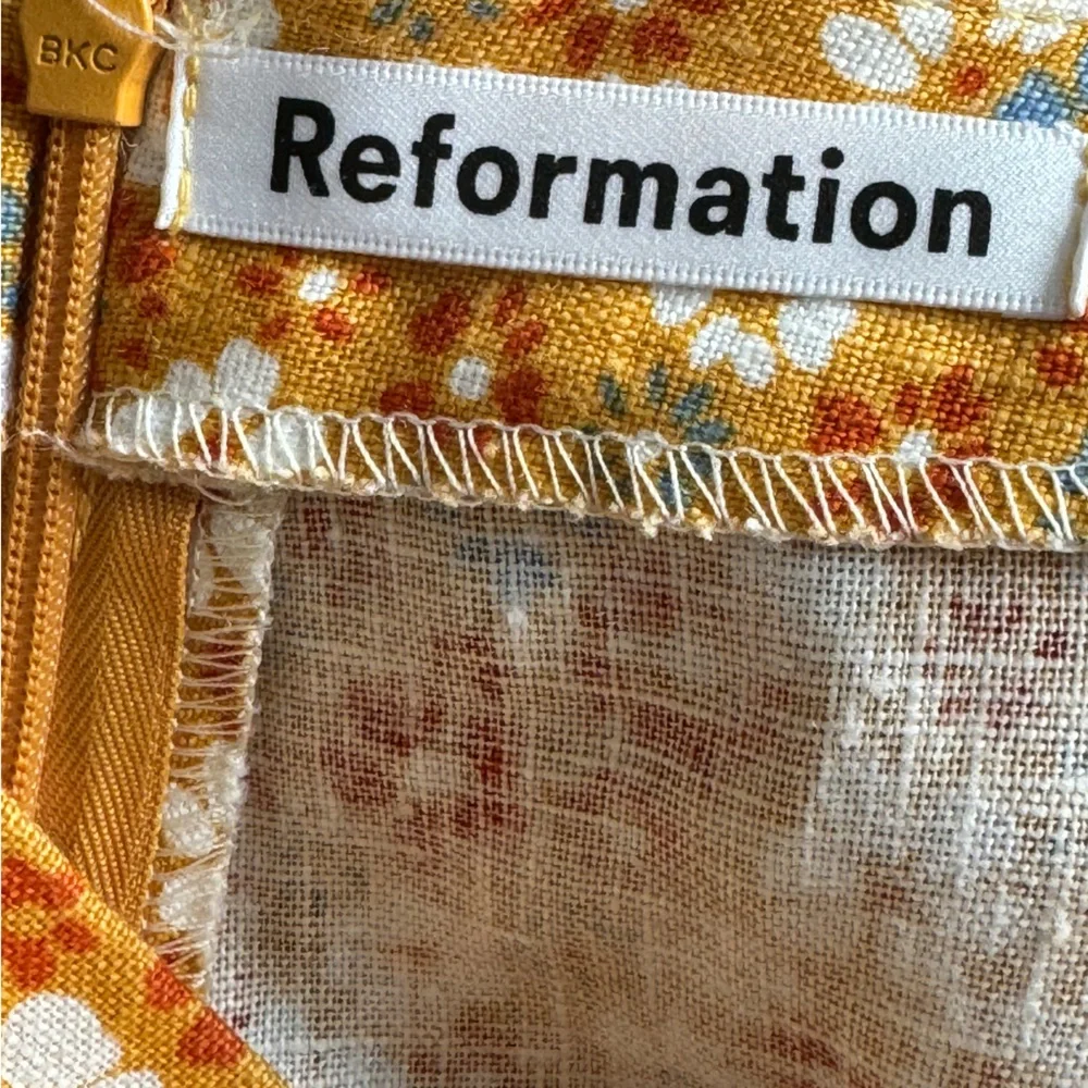 Reformation Ronan Floral Linen Pants